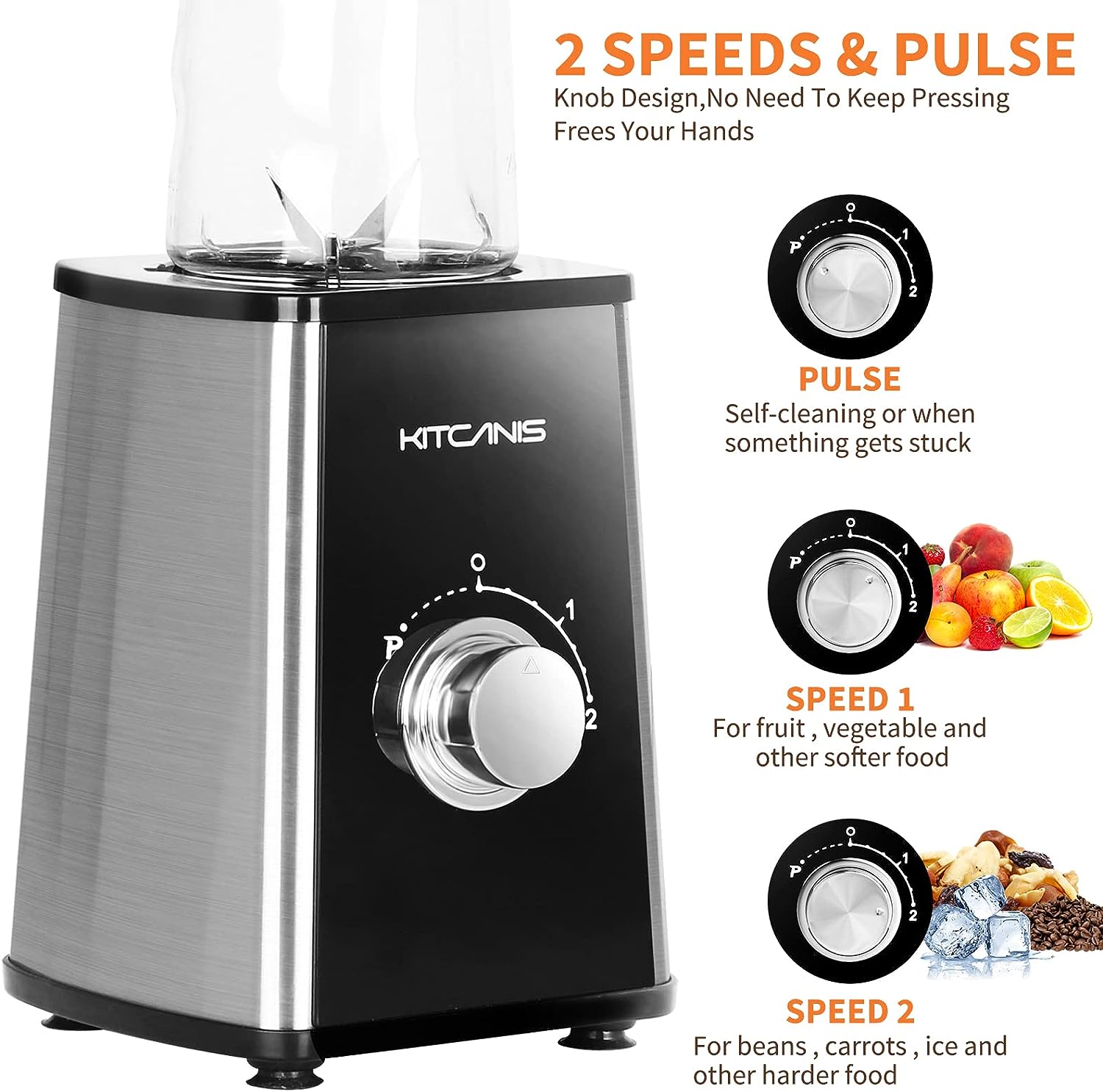 Blender Smoothie Maker 600W, 3 in 1 Multifunctional Personal Smoothie ...